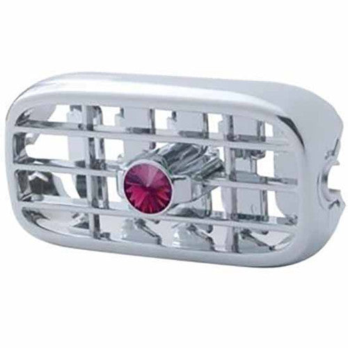 Chrome Plastic A/C Vent With Color Crystal For Peterbilt (2006+)