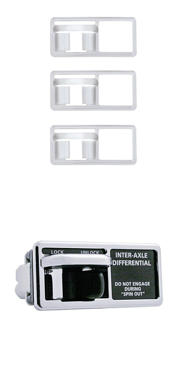 Chrome Toggle Switch Trim For Freightliner - Old Style (Card of 3)