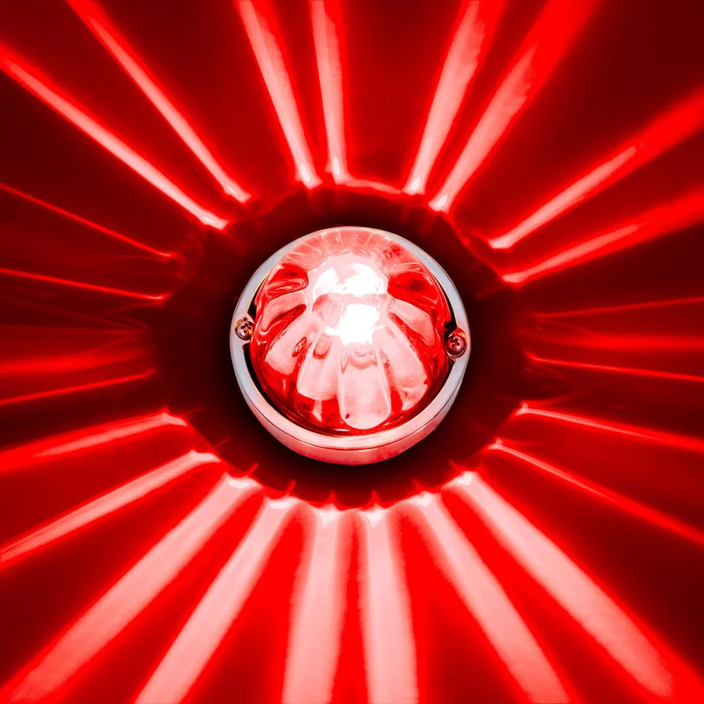 Red Watermelon Glass Lens Flush Mount Light Kit