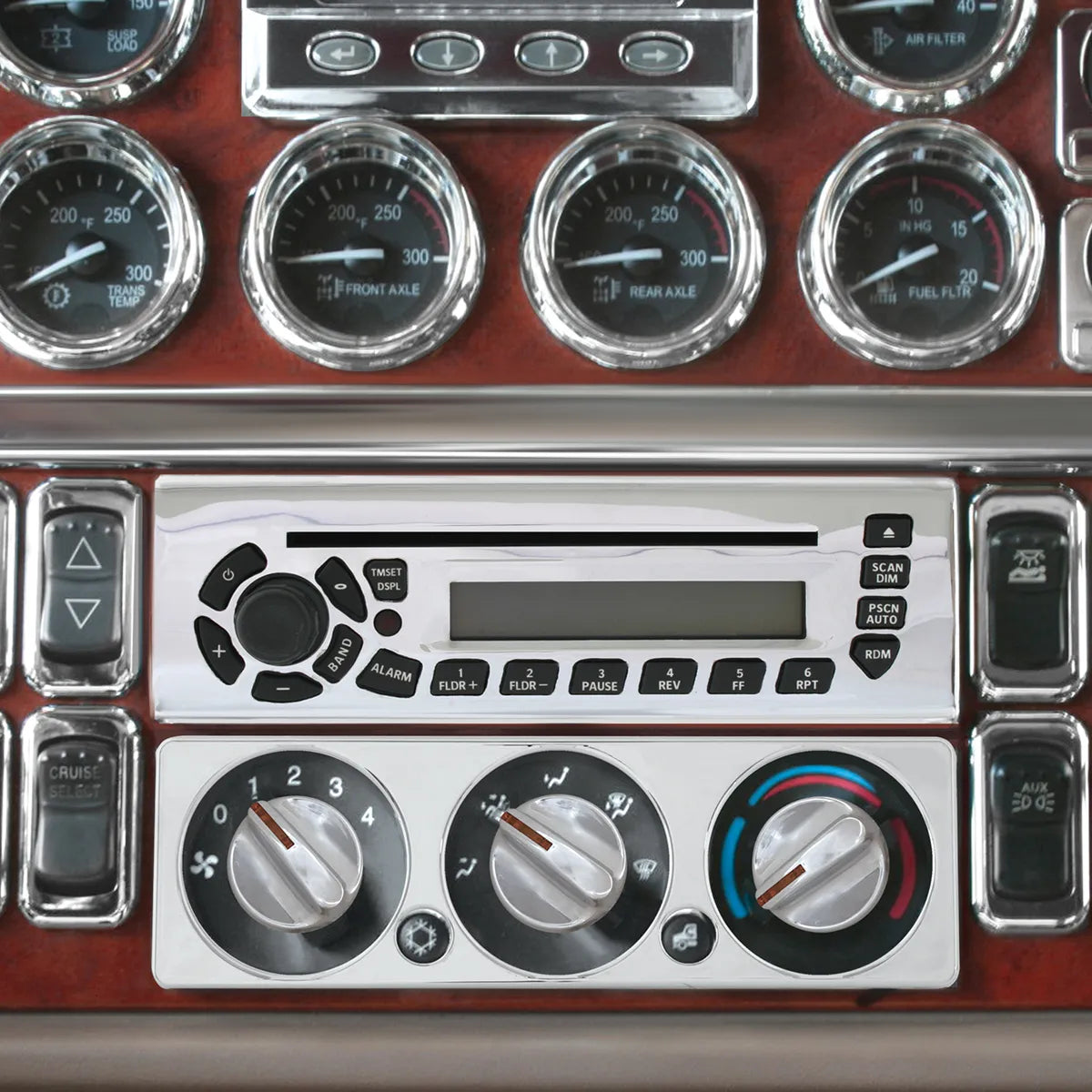 Radio Unit Face Plate Cover for Peterbilt