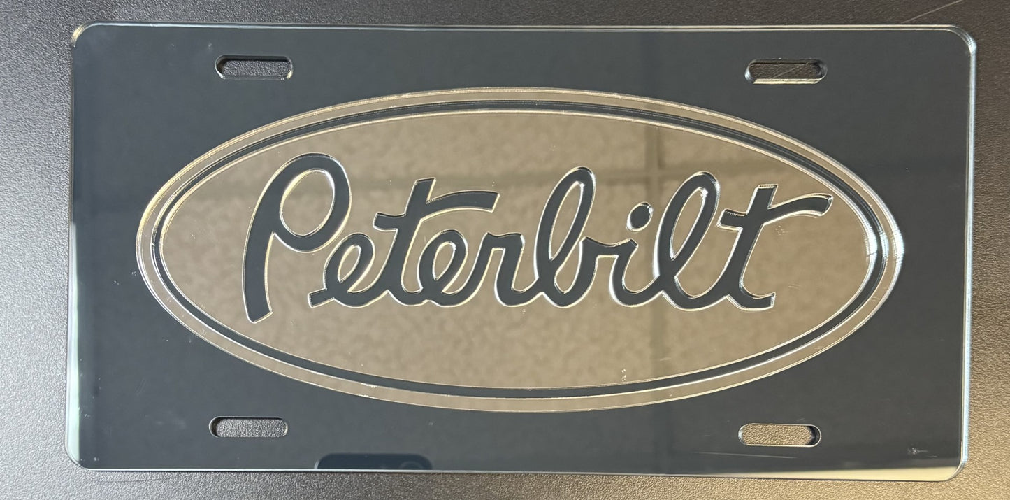 PETERBILT COLOR LICENSE PLATE FRAMES