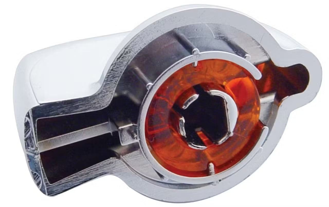 A/C Knob (Newer Model) With Green Crystal For 2005-2010 Freightliner