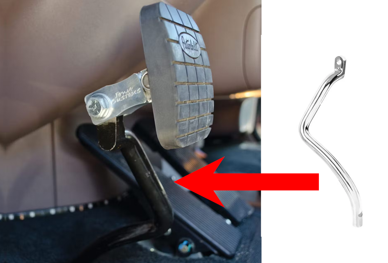 Chrome Clutch Pedal Arm For Peterbilt 378 (1988-2007)& 379 (1987-2007)