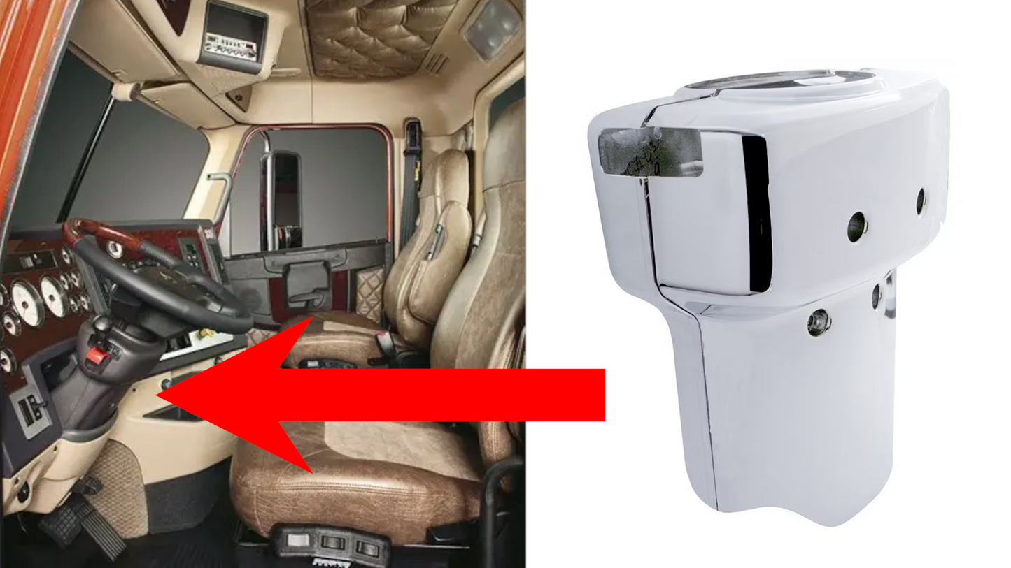 Chrome Plastic Steering Column Cover For 2007+ Coronado, 2007-2017 Columbia, And 2007-2011 Century