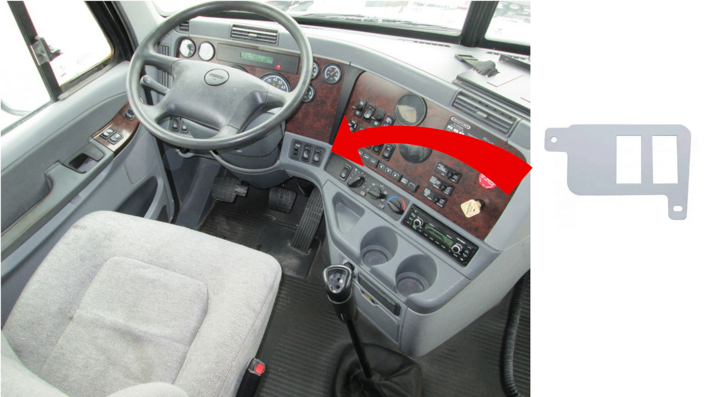 Freightliner Lower Bottom Dash Switch Panel (2 Openings) - Right