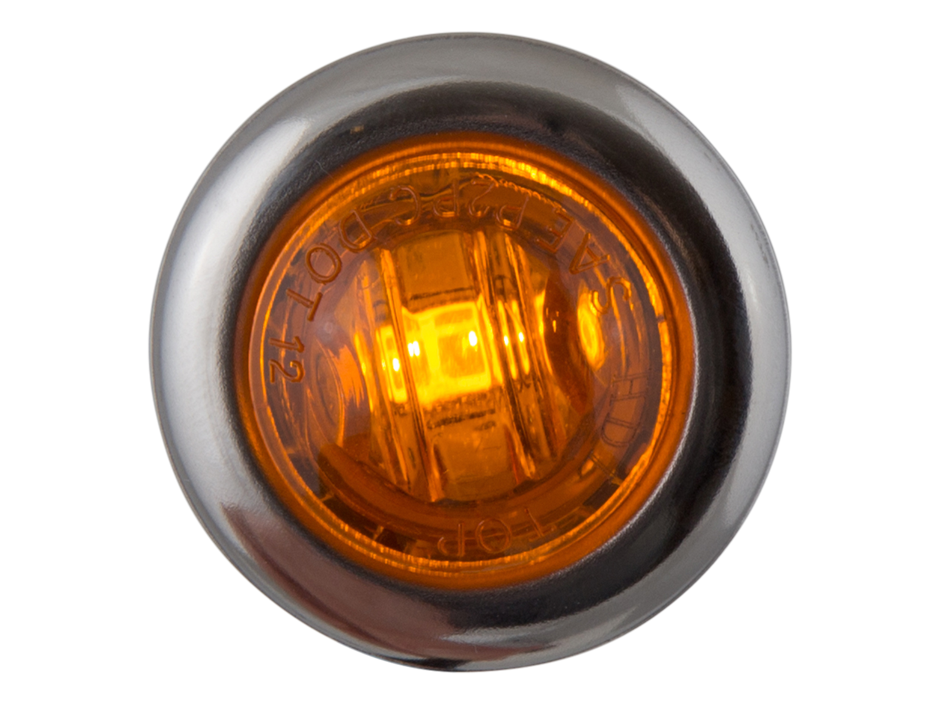 3/4" Mini Round Clearance Marker with Stainless Bezel | 2-Wire