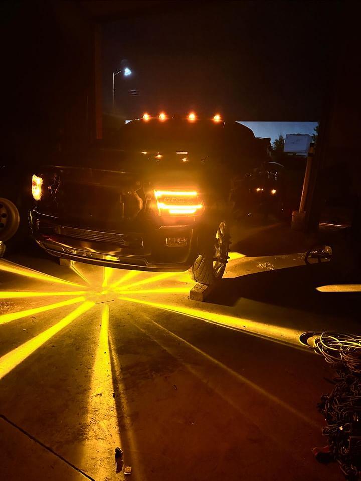 FLUSH MOUNT AMBER GLASS LIGHT KITS (WATERMELON LIGHTS)