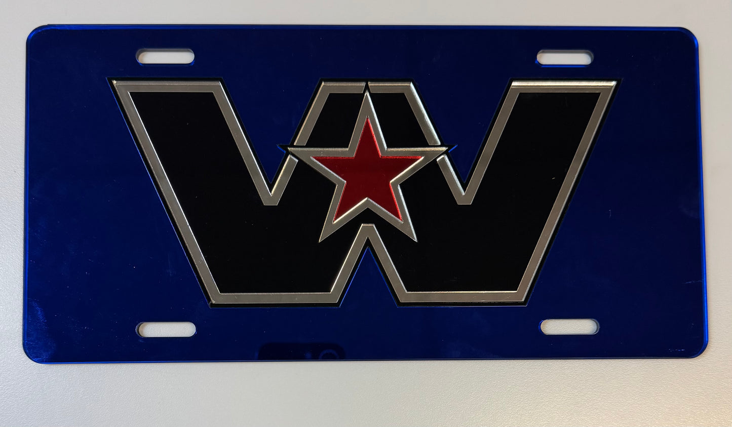 WESTERN STAR ACRYLIC LICENSE PLATE FRAMES