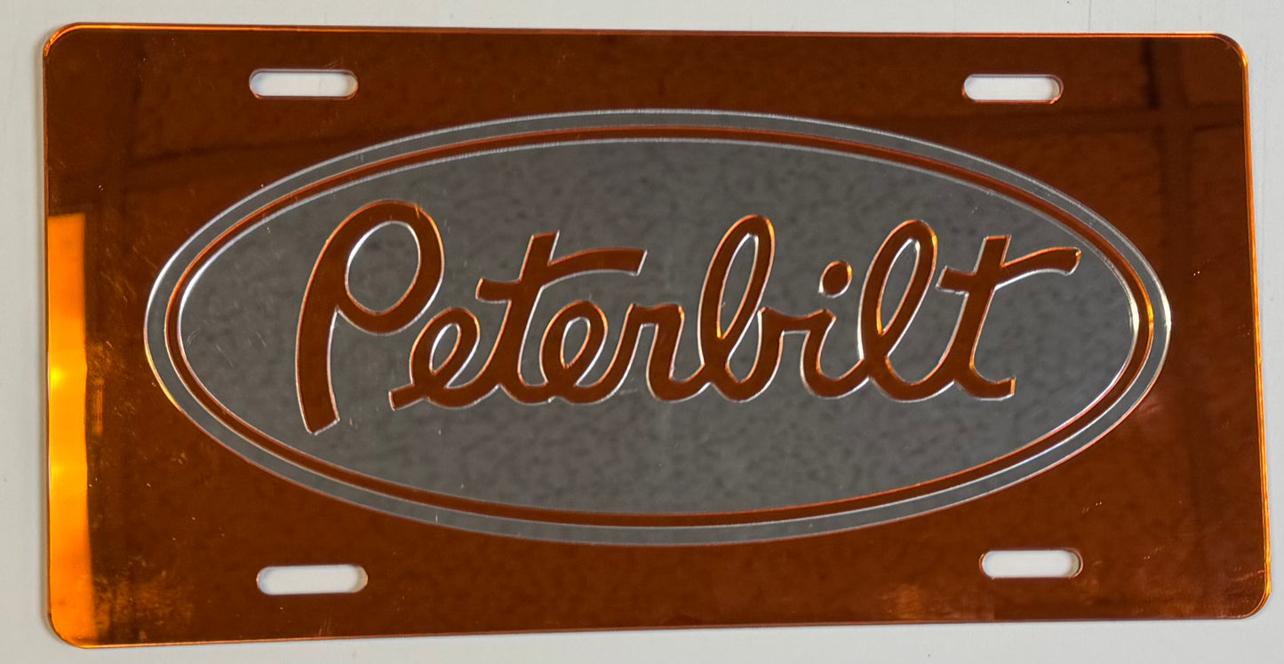 PETERBILT COLOR LICENSE PLATE FRAMES