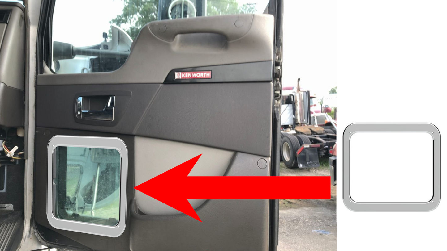 Kenworth Interior Daylight Door View Window Trim