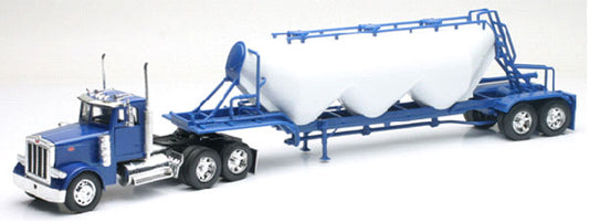 1/32 Peterbilt 379 Blue Cab Semi with Pneumatic Dry Bulk Trailer