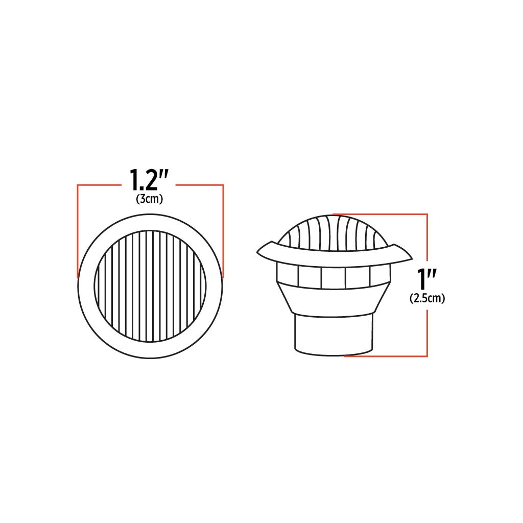 3/4″ Marker Round LED Light – 3 Diodes
