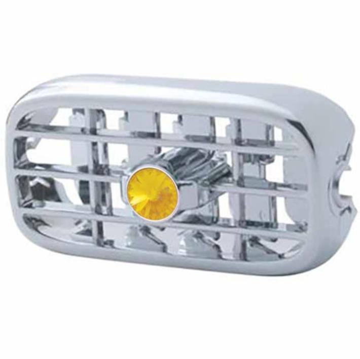 Chrome Plastic A/C Vent With Color Crystal For Peterbilt (2006+)