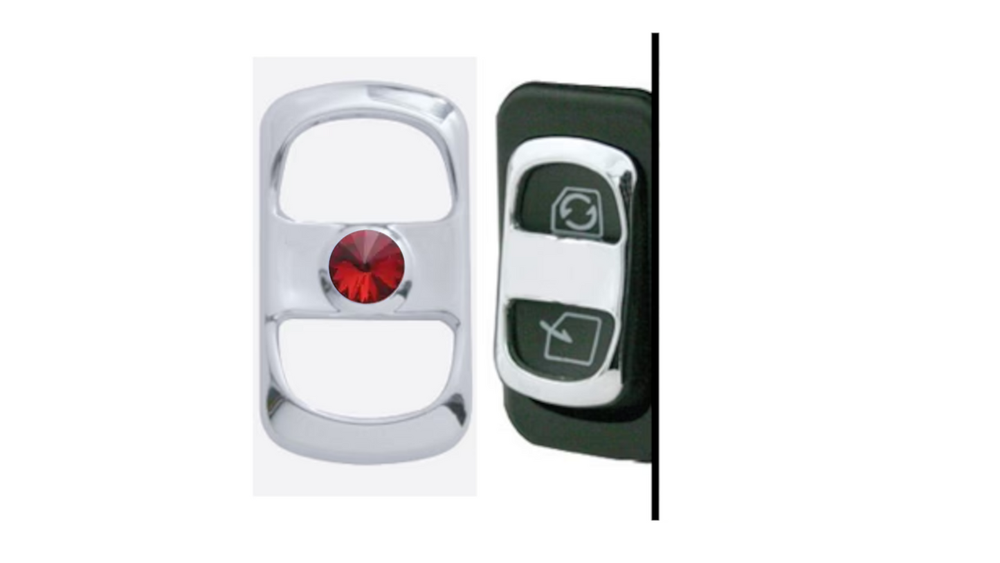Rocker Switch Cover With Red Crystal For Freightliner (3-Pack)