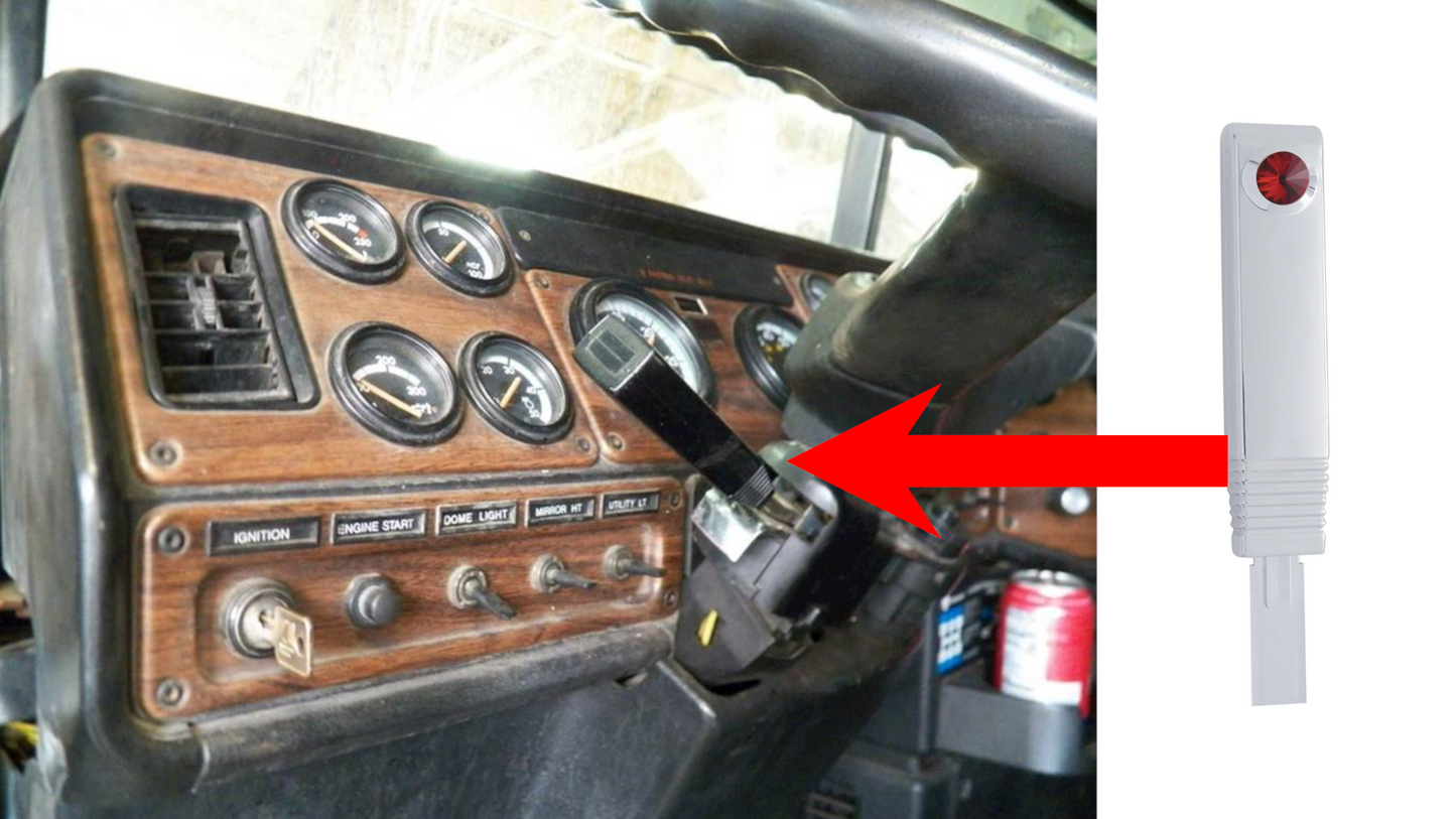 Turn Signal Lever Cover With Red Crystal