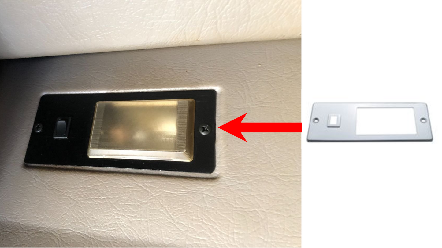 Interior Chrome Plate Dome Light Cover For Peterbilt