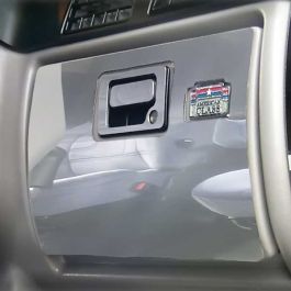 2001-2005 Peterbilt Chrome Glove Box with Logo Cutout