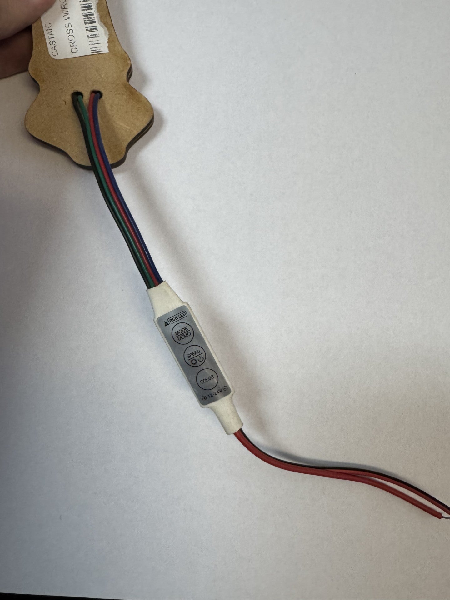 WOOD CROSS WITH RGB LED COLORS (SOLD BY EACH)