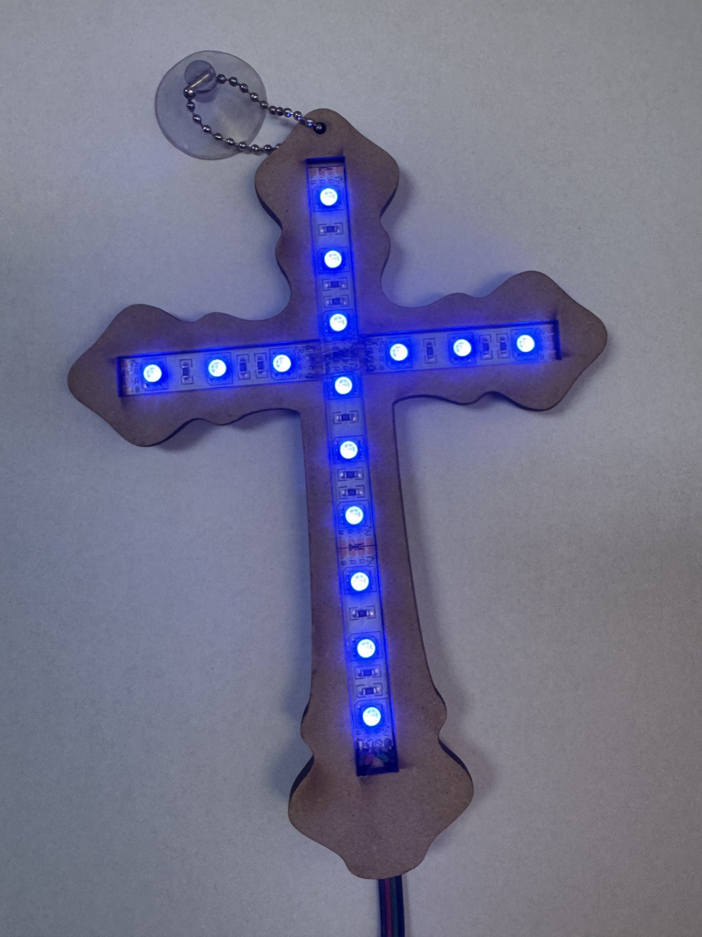 WOOD CROSS WITH RGB LED COLORS (SOLD BY EACH)