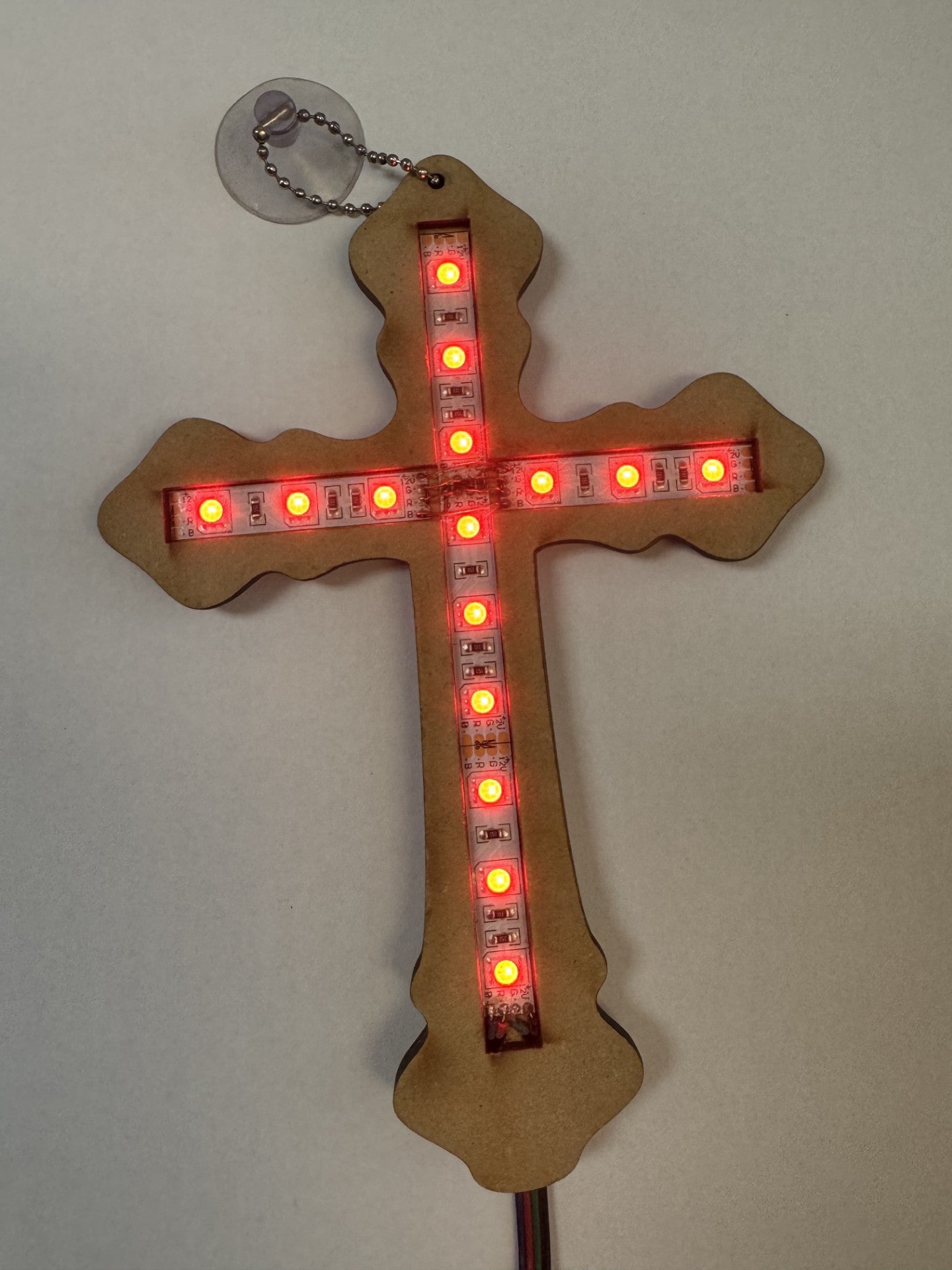WOOD CROSS WITH RGB LED COLORS (SOLD BY EACH)
