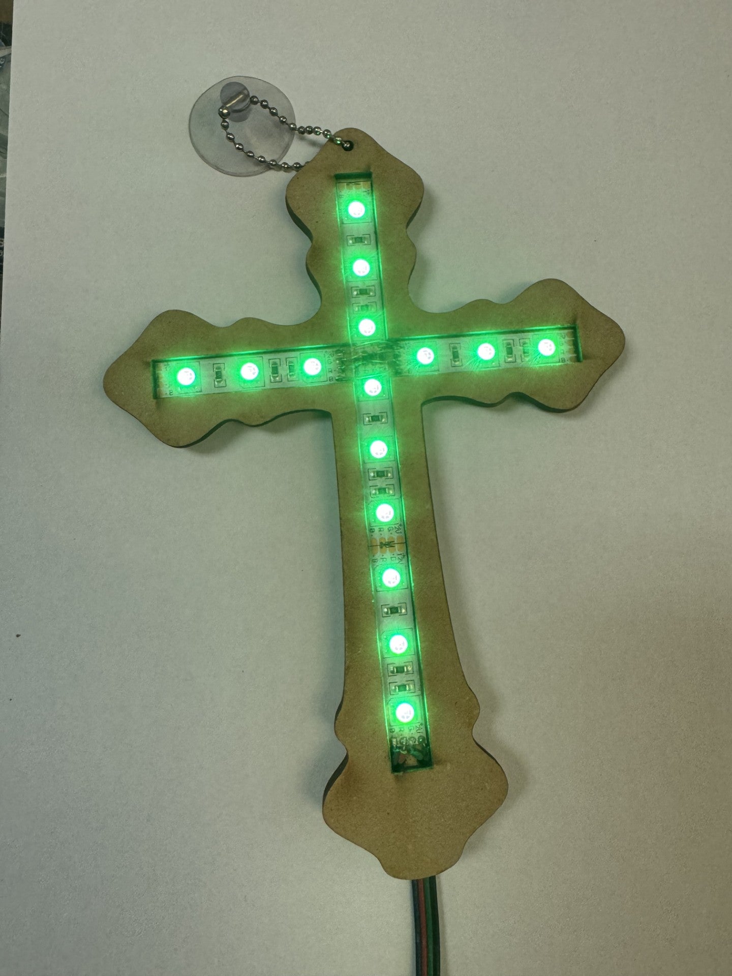 WOOD CROSS WITH RGB LED COLORS (SOLD BY EACH)