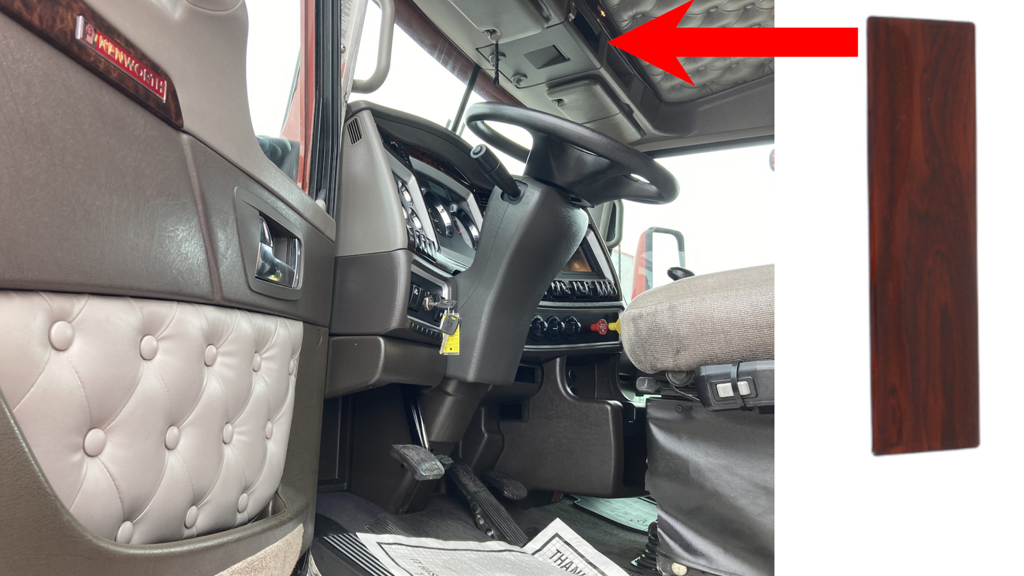 Kenworth Wood & Chrome Pattern Top Compartment Cover