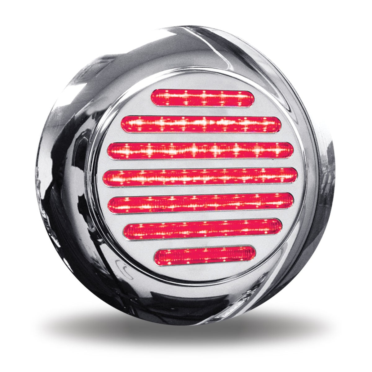4" FLATLINE CLEAR RED LED STOP, TURN & TAIL LIGHT WITH FLANGE MOUNT