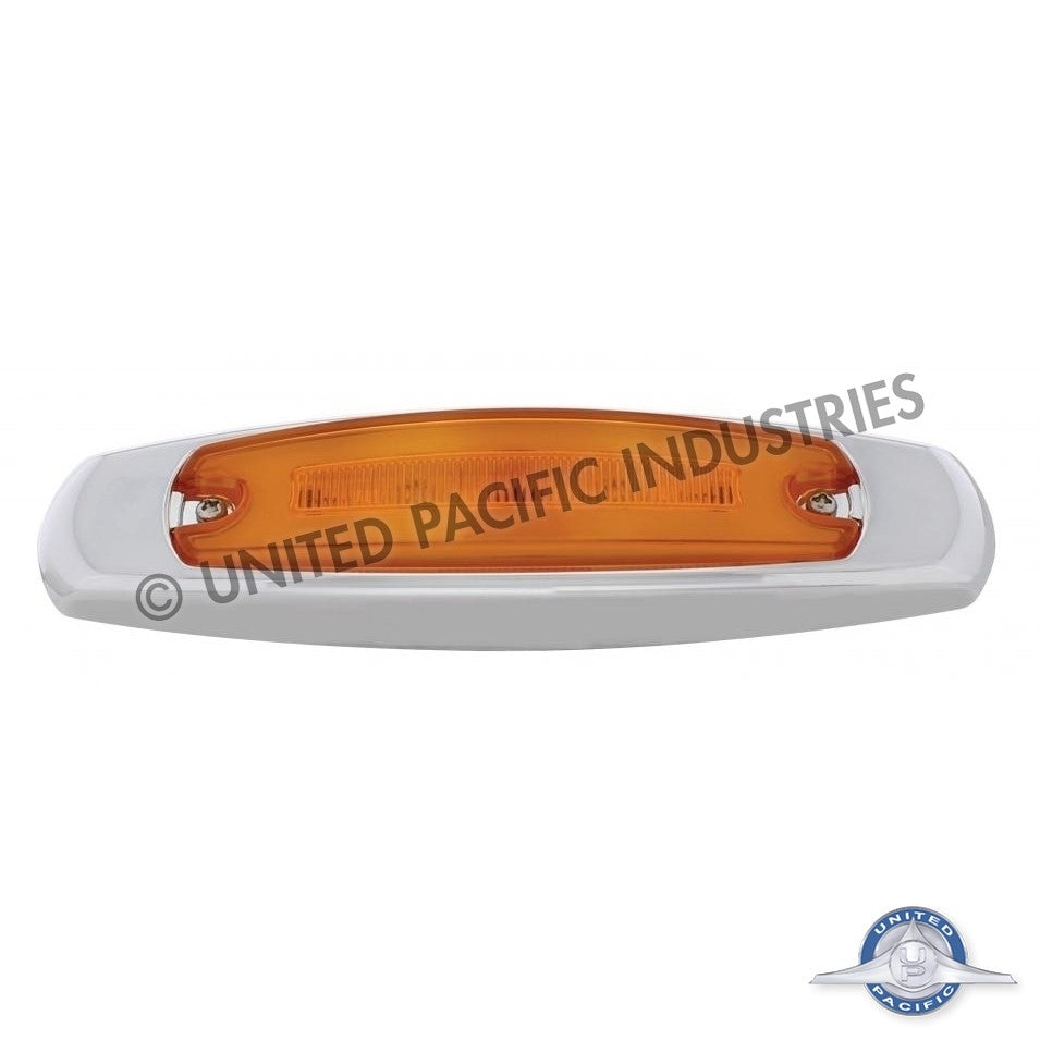 16 LED "GLO" Rectangular Clearance/Marker Light w/ Bezel - Amber LED