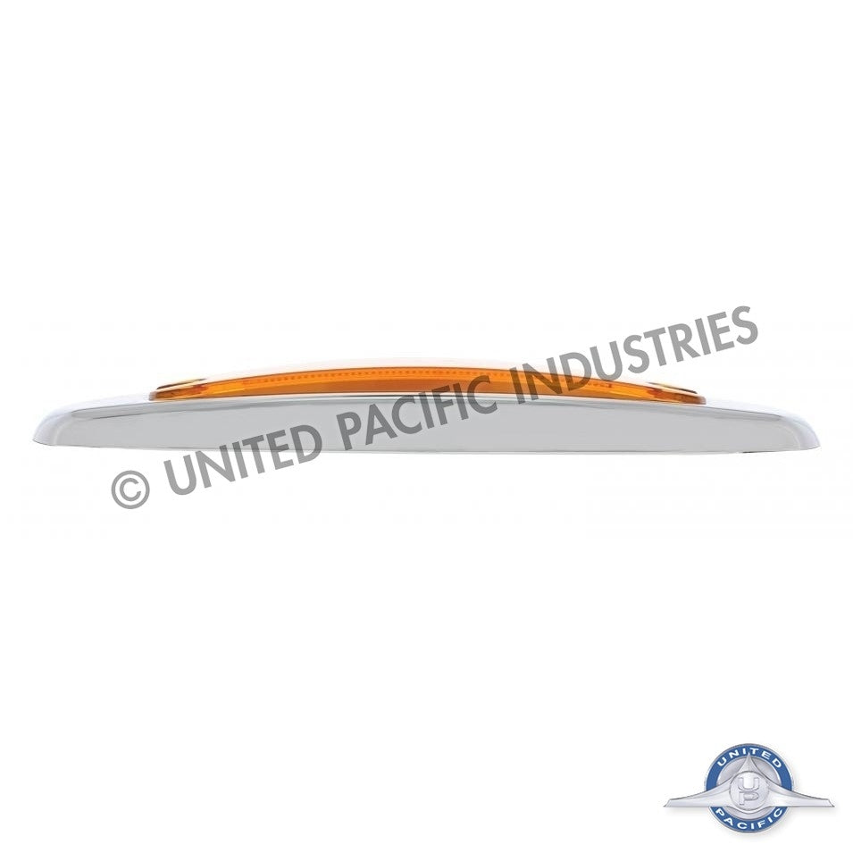 16 LED "GLO" Rectangular Clearance/Marker Light w/ Bezel - Amber LED