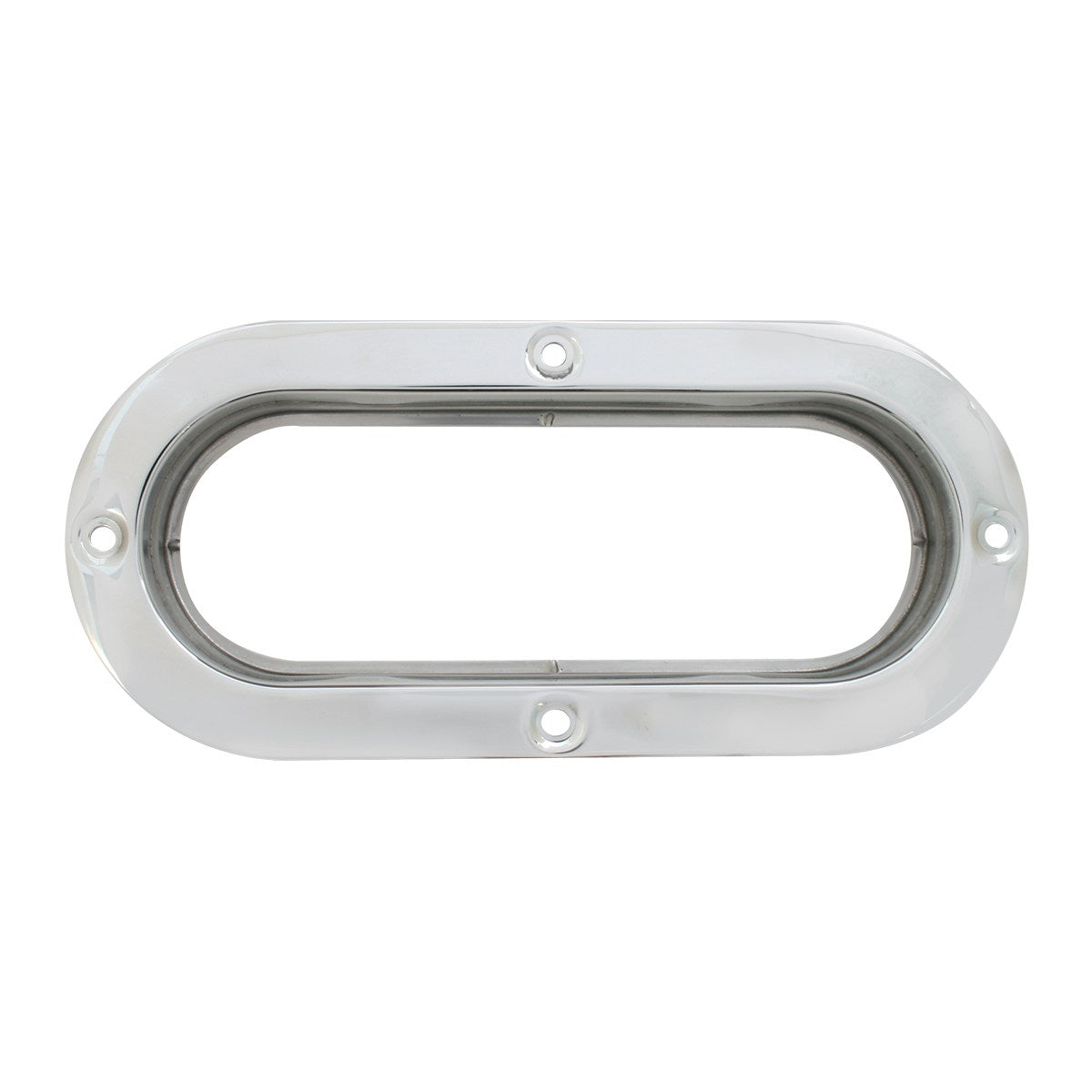 STAINLESS STEEL FLANGE MOUNT BEZEL FOR LARGE OVAL LIGHT