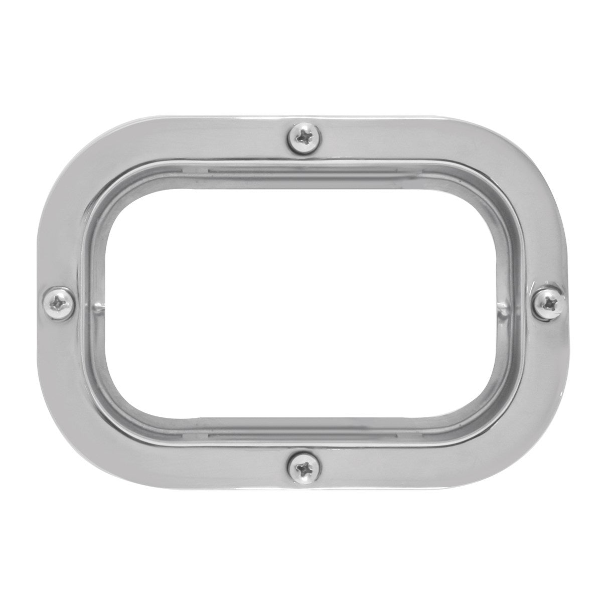 STAINLESS STEEL FLANGE MOUNT BEZEL FOR LARGE RECTANGULAR LIGHT