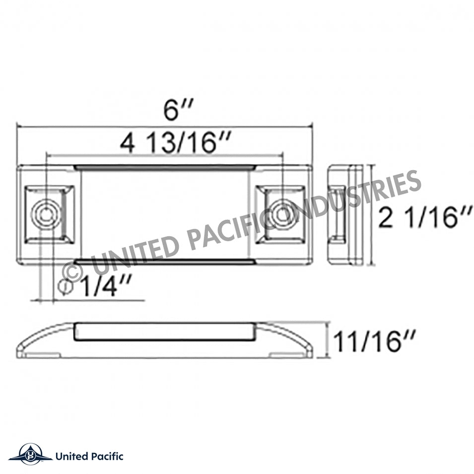 16 LED "GLO" Rectangular Clearance/Marker Light