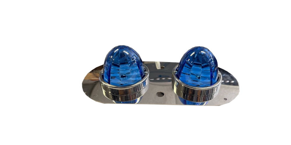 Stainless Steel Above Door Dome Light Plate for Peterbilt Trucks