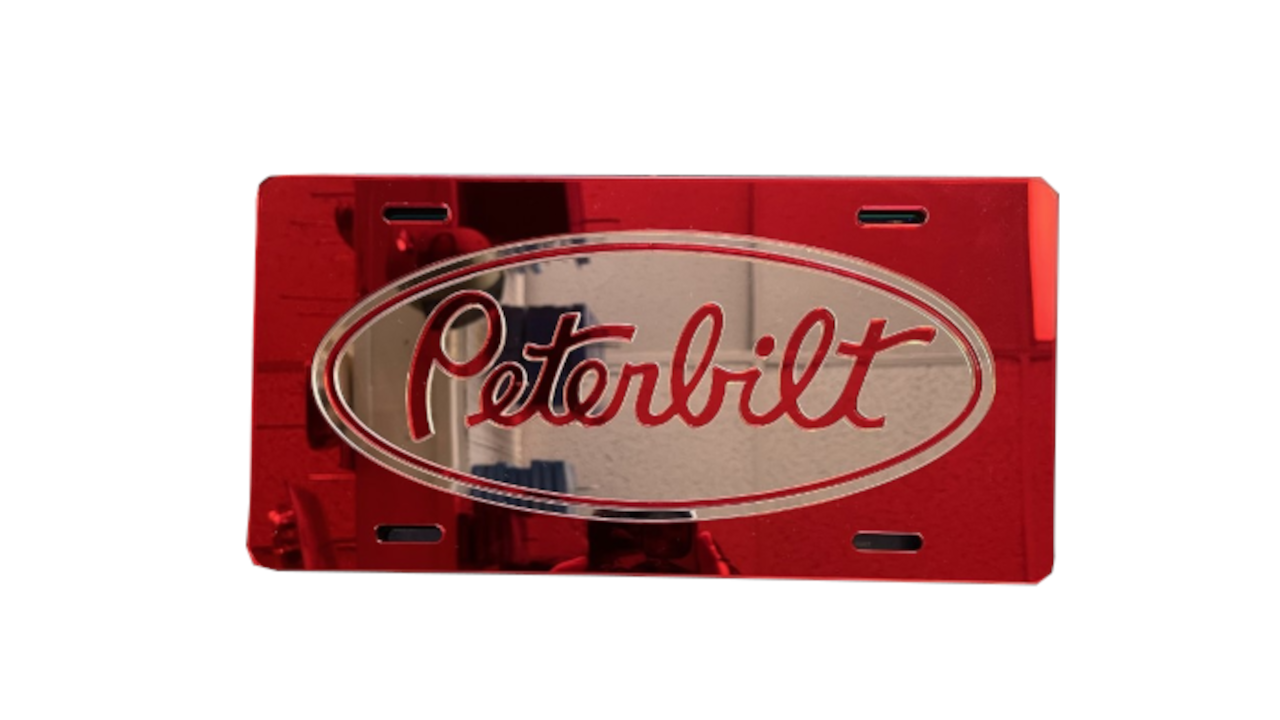 PETERBILT COLOR LICENSE PLATE FRAMES