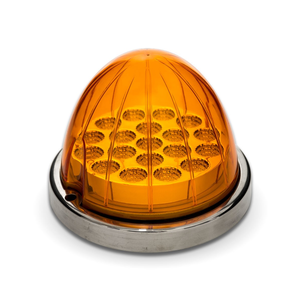 Turn Signal & Marker Watermelon LED Light with Reflector Cup & Locking Ring