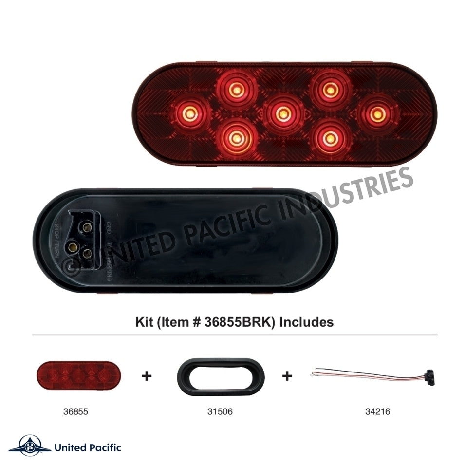 7 LED 6" Oval Stop, Turn & Tail Light Kit