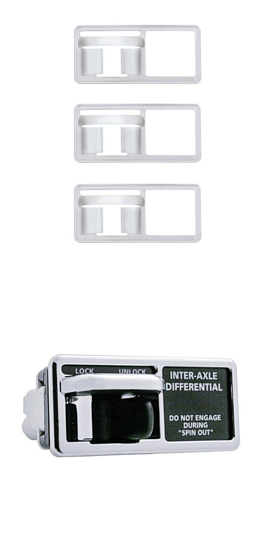 Chrome Toggle Switch Trim For Freightliner - Old Style (Card of 3)