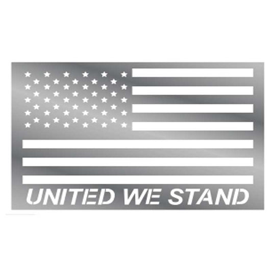 Stainless Steel "united we stand" flag 11x17