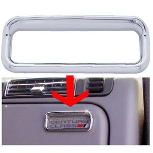 Chrome Bezel For 3" X 13/16" Freightliner Glove Box Emblem