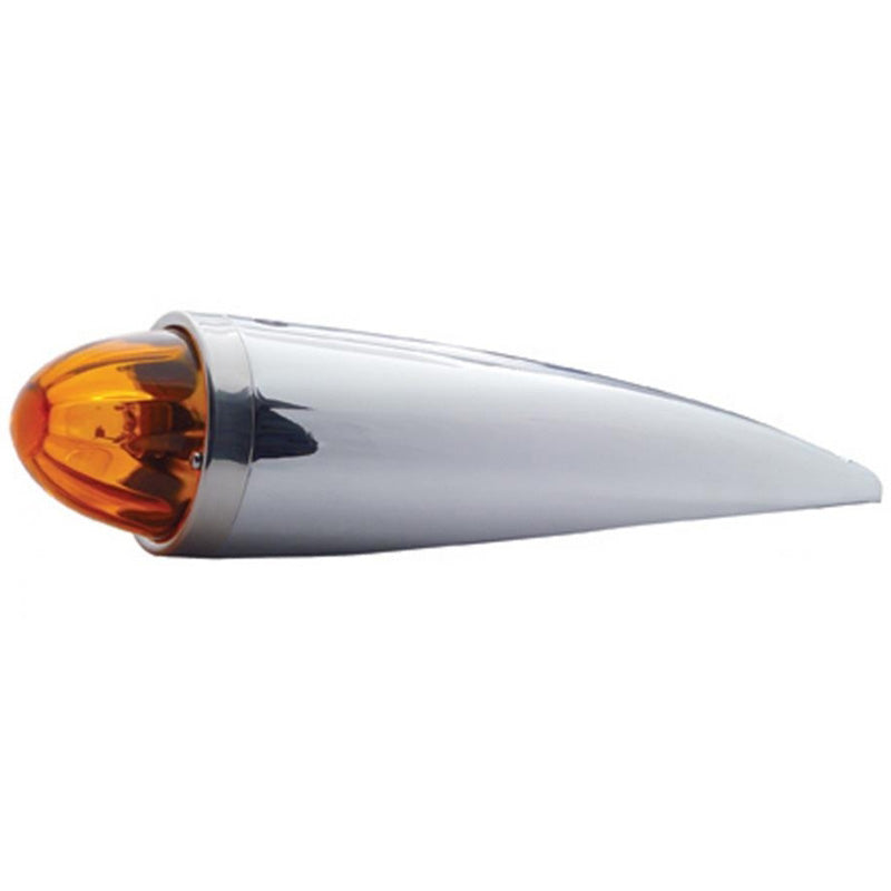 Chrome Die Cast Torpedo Cab Light With Watermelon Glass Light Amber Lens