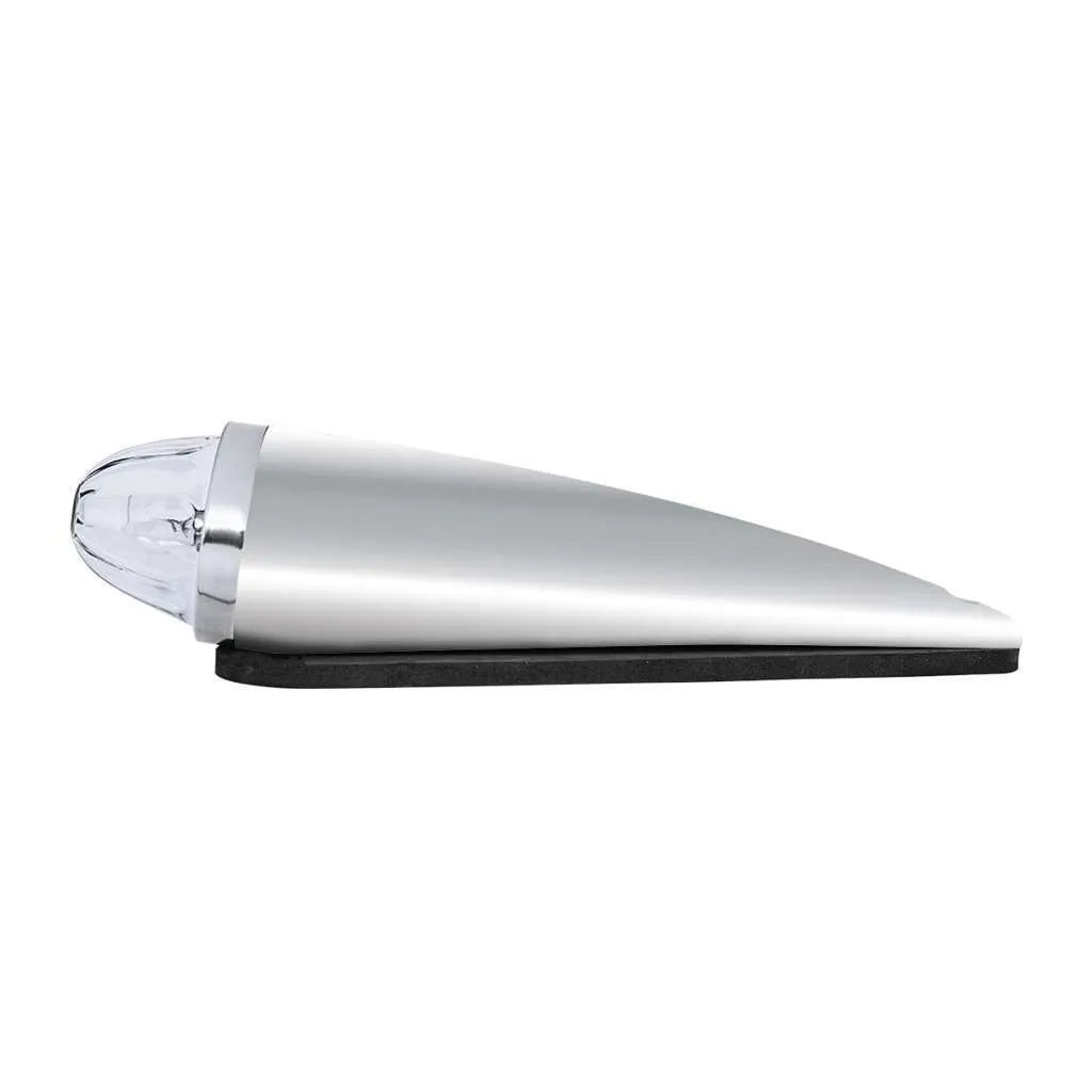 Chrome Die Cast Torpedo Cab Light With Watermelon Glass Lens & 1156 Bulb - Clear