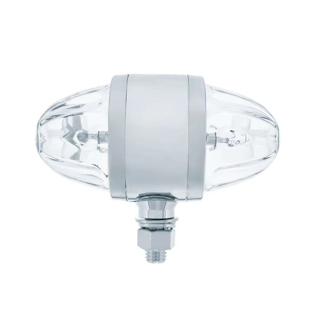Chrome Double Face Housing With 2 Watermelon Glass Lens - Clear