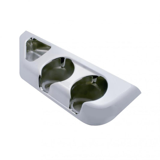 Chrome Center Cup Holder Panel For Freightliner Columbia (2003-2011) & Century/Coronado (2002-2010)