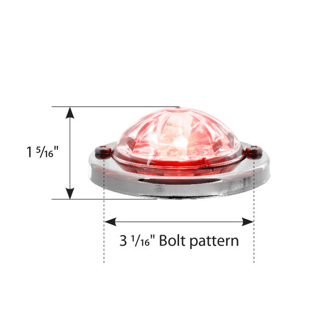 Mini Super Star Watermelon LED Sealed Light with Stainless Steel Bezel