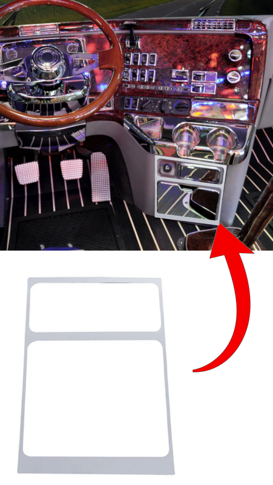 Stainless Steel Lower Center Console Trim For Freightliner