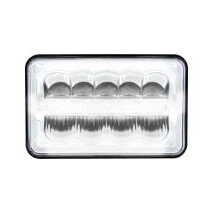 ULTRALIT - 9 High Power LED 4" X 6" Rectangular Light With White Position Light Bar