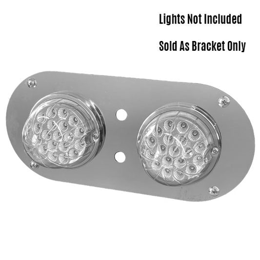 Stainless Steel Above Door Dome Light Plate for Peterbilt Trucks