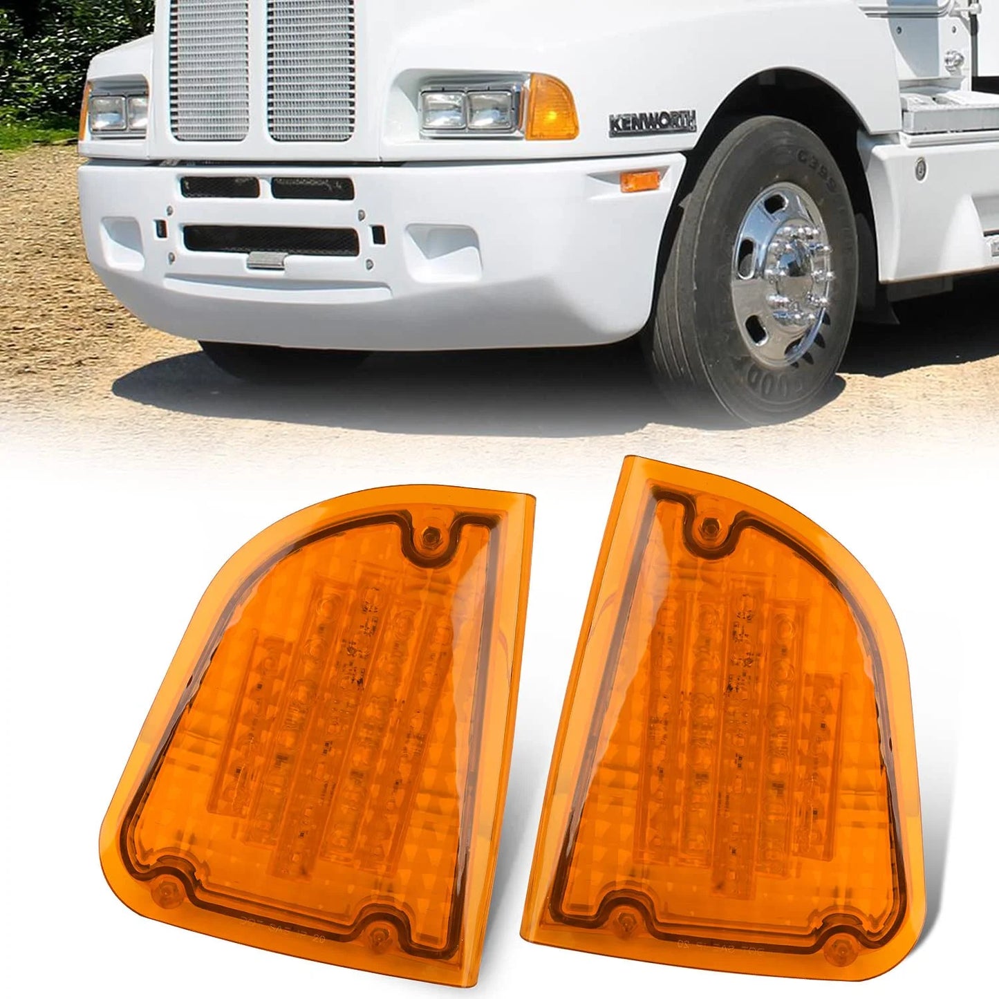 29 LED Turn Signal Light For 1985-2007 Kenworth T600 - Amber LED/Amber Lens