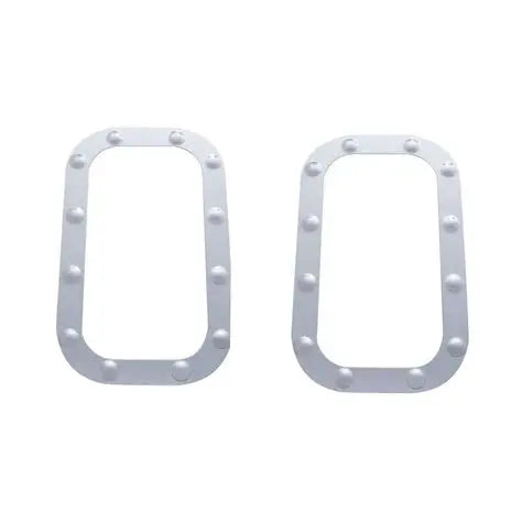 Peterbilt Stainless Dimpled Vent Door Trim (Card of 2)