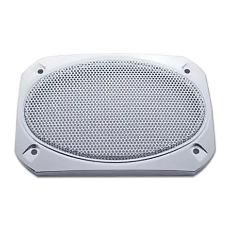 Chrome 6-3/8" X 4-5/16" Speaker Covers For Various Peterbilt Models (Pair)